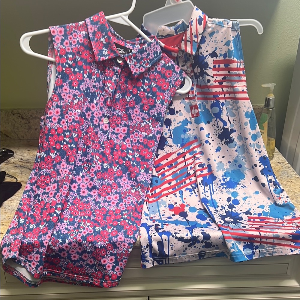 Floral and Abstract Sleeveless Tops Sunday Swagger & Pins and Aces Brands SZ SM